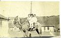 Seated on horse l to r is Elizabeth Brennan, Bertie Bradford and Mary Morrow